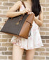 Michael Kors Gilly Large Jet Set Travel Drawstring Tote Brown MK Signature Michael Kors Handbags & Purses
